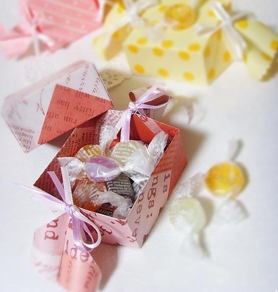 简单折纸糖果盒子的折纸图解教程教你制作漂亮的糖果盒子
