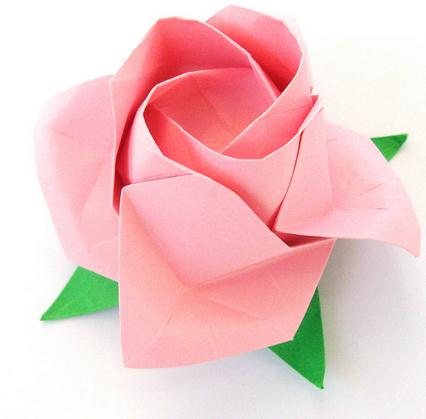 简单的福山折纸玫瑰花教程手把手教你制作折纸玫瑰花