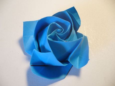 旋转卷心折纸玫瑰的简单折法图解教程手把手教你学习简单的纸玫瑰折叠