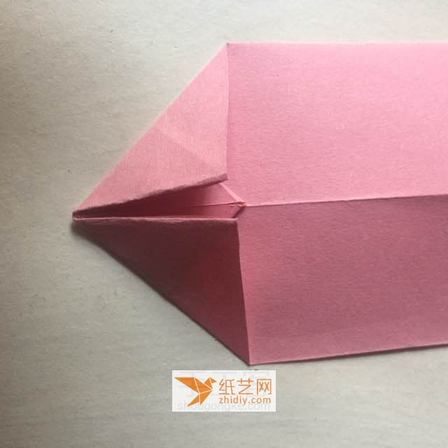 （纸花系列三十四）一款立体纸花的折法 第7步