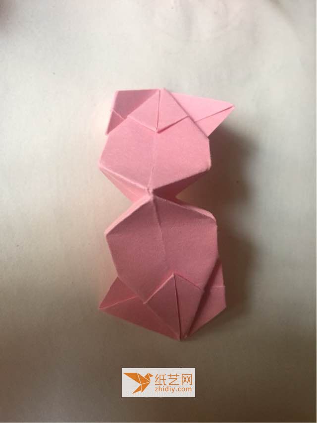 （纸花系列三十四）一款立体纸花的折法 第16步