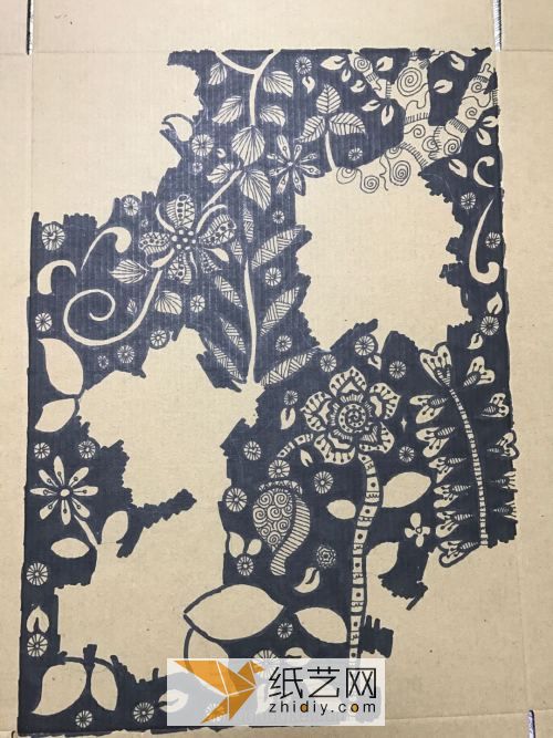 原创纸盒立体线描秘密花园-小米老师 第12步