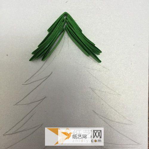 简单的衍纸画-圣诞树教程 第6步