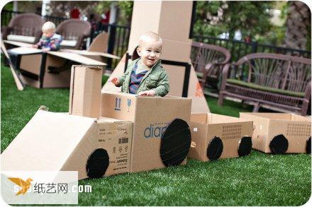 纸箱废物利用制作个性的孩子们最喜爱的玩具
