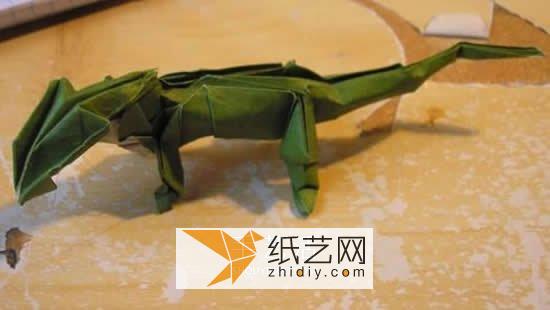 立体蜥蜴的折法步骤图手工折纸蜥蜴的过程