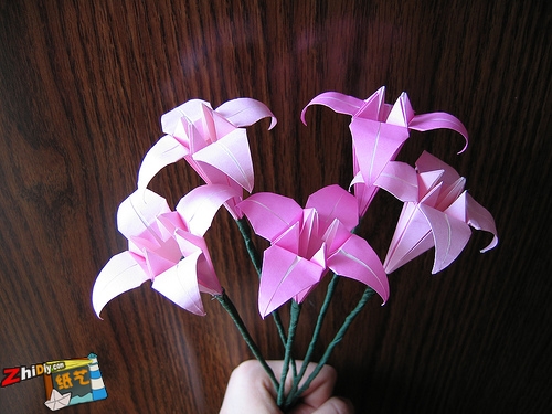 简洁折纸花欣赏