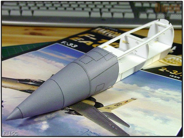 全手工打造纸质F-15战机精细折纸\/纸模飞机-+