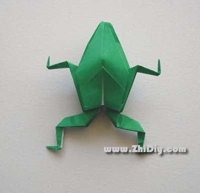 立体折纸青蛙的折法图解教程手把手教你学习会跳的折纸青蛙