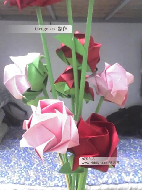 iceagesky折纸玫瑰