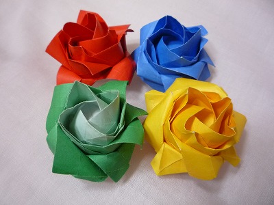 折纸玫瑰制作教程完成效果图