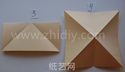 这里虽然标注的是折纸步骤是第3和第四步，但是在本教程中的是第二步
