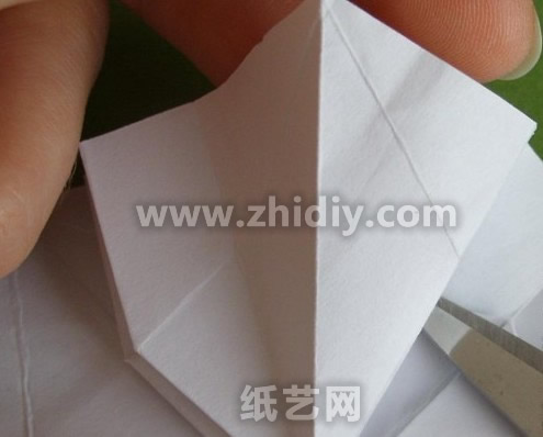 折纸蝴蝶兰纸艺花制作教程制作过程中的第二十一步