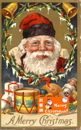这张贺卡让大家看到了圣诞老人的面貌