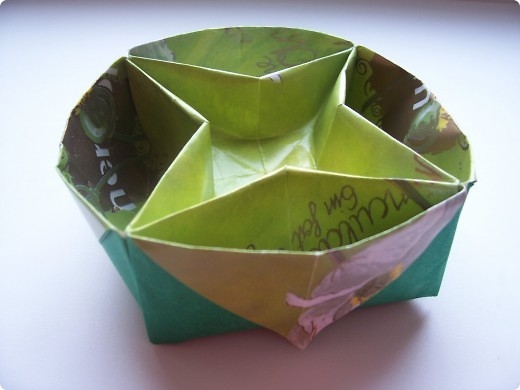 折纸收纳盒制作教程制作完成后的精美效果图