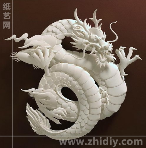 纸雕的中国龙可以说是栩栩如生