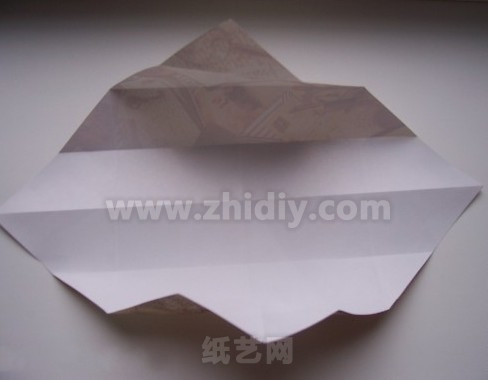 折纸千纸鹤信封教程制作过程中的第六步
