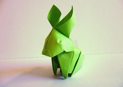 兔年手工折纸兔子图解教程完成后精美的效果图