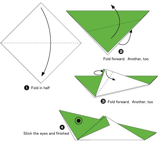 简单儿童折纸蚂蚱图解教程