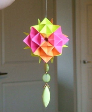 折纸纸球花制作教程制作完成后精美的效果图
