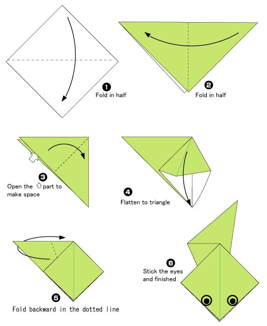 手工简单折纸青蛙折纸教程