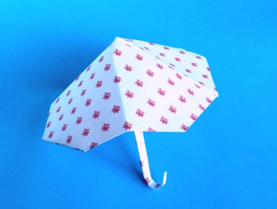 简单手工折纸雨伞的图解教程手把书教你制作精美的简单折纸雨伞