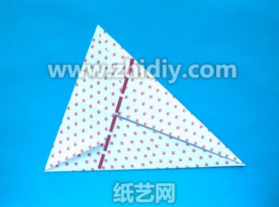 简单手工折纸雨伞/阳伞教程制作过程中的第六步