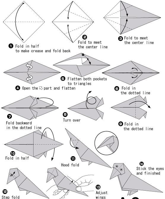 简单而同手工制作乌鸦折纸教程