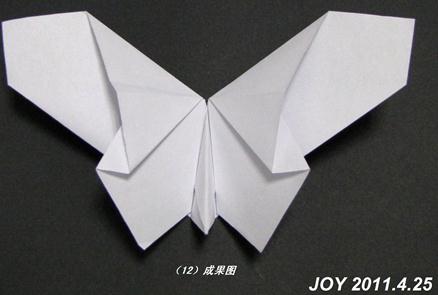 JOY手工折纸蝴蝶教程完成后精美的效果图