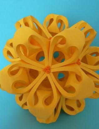 纸模块纸球花的折法图解教程手把手教你利用纸模型制作纸球花
