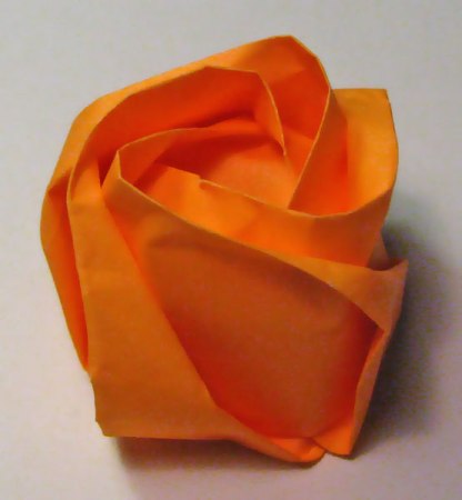 3分钟折纸玫瑰教程完成后精美的效果图