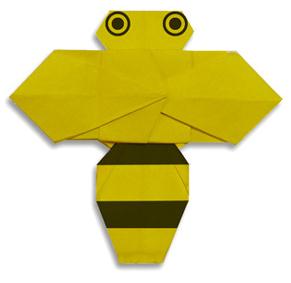 蜜蜂儿童简单手工折纸教程