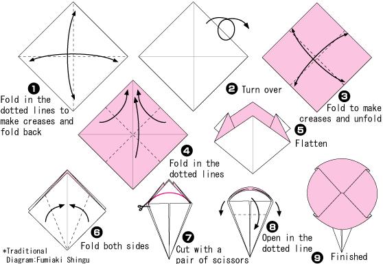 牵牛花儿童手工简单折纸教程-+纸艺网