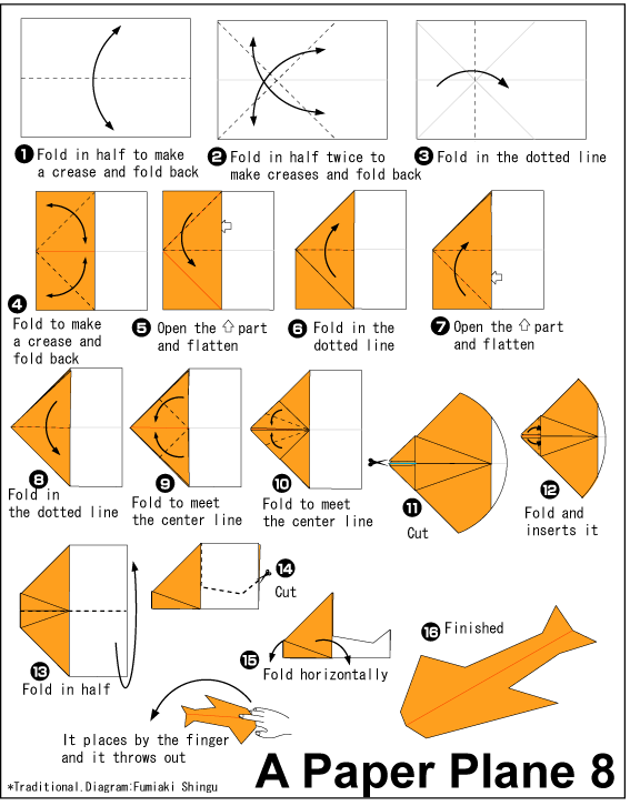 燕子纸飞机的折法简单折纸教程