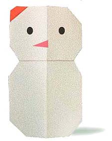 圣诞折纸雪人手工diy图解教程可爱的折纸雪人