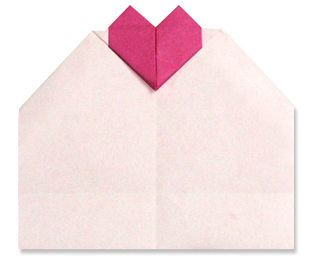 心形手工折纸diy留言卡图解教程儿童折纸效果图