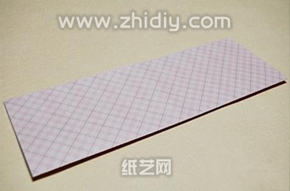 春节贺卡信封和红包手工自制图解折纸教程制作过程中的第一步