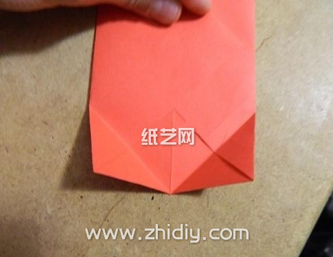 情人节折纸心爱情信封手工折纸图解教程制作过程中的第二十五步
