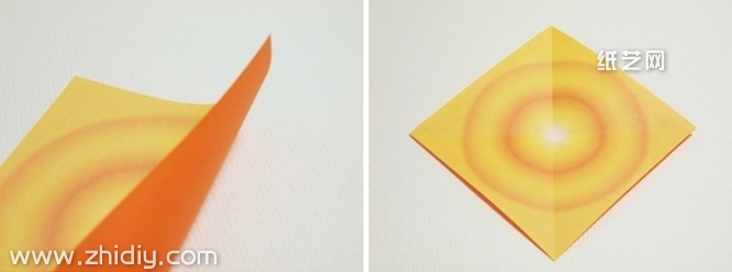 折纸心千纸鹤手工折纸图解教程制作过程中的第一步准备基本的纸张