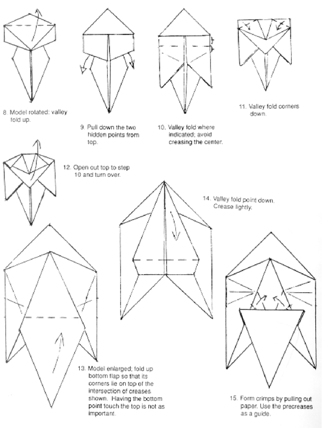 手工折纸非洲象折纸图谱教程第二张折纸图谱示意图