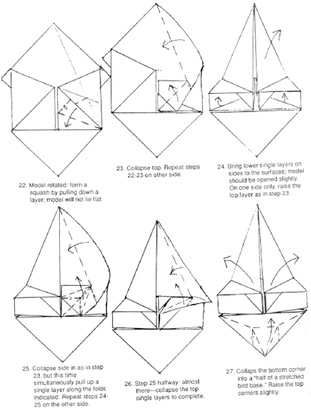 手工折纸非洲象折纸图谱教程第四张折纸图谱示意图