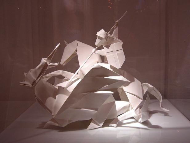 折纸火龙的折纸纸教程将霸气的折纸火龙展示出来
