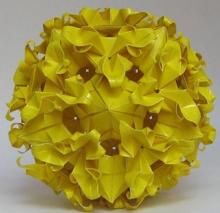 绿洲式折纸组合折纸纸球花的折法图解教程手把手教你制作漂亮纸球花