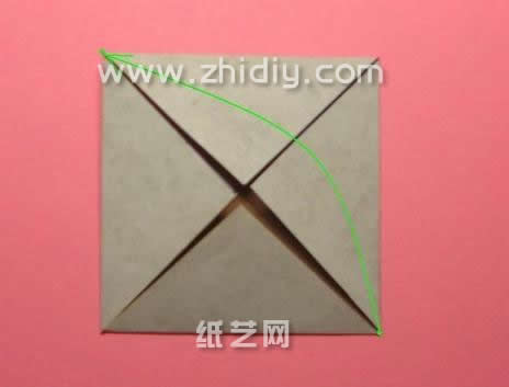 四方形的折叠很简单的折纸操作