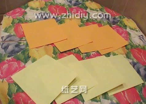 百变组合折纸篮子|折纸盒子手工制作教程制作过程中的第一步