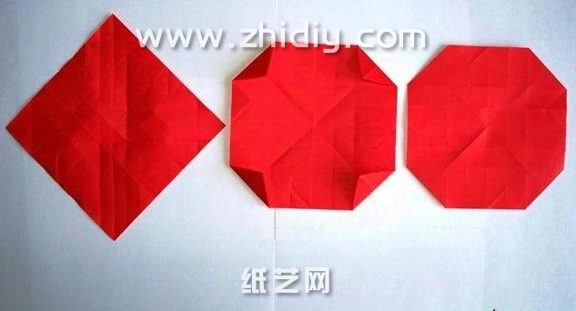 罗斯巴德折纸玫瑰手工diy教程—七夕情人节礼物制作过程中的第九步