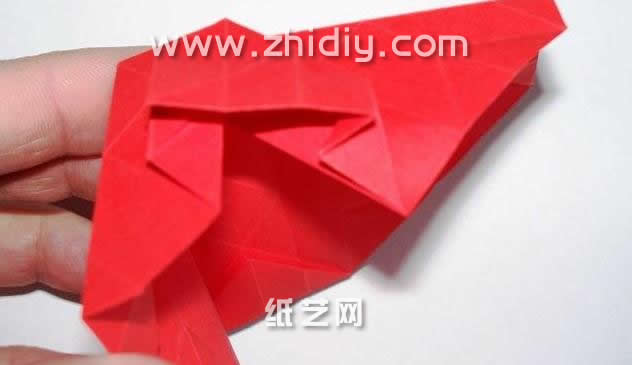 罗斯巴德折纸玫瑰手工diy教程—七夕情人节礼物制作过程中的第十五步