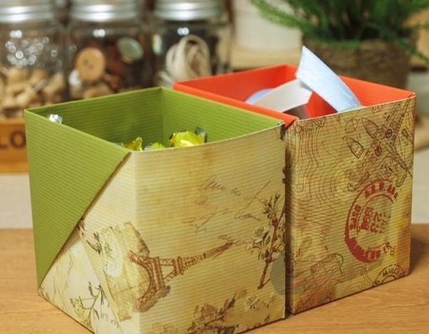 简单折纸收纳盒制作教程手把手教你制作简单的折纸盒子