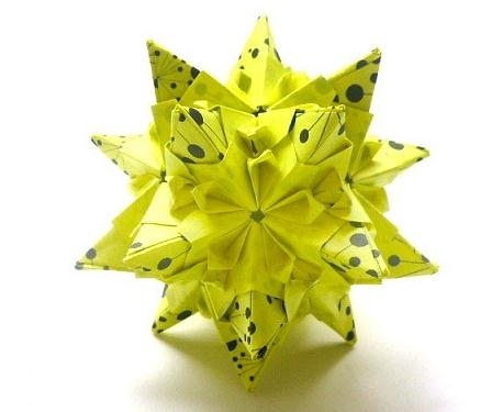 漂亮手工纸艺折纸纸球花制作图解教程帮助你完成一个漂亮的手工折纸纸艺纸球花的制作