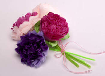 母亲节花束的手工纸艺DIY制作教程手把手教你制作漂亮的花束