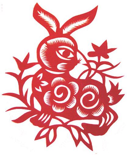 剪纸兔子的造型特点是在于能够将吉祥和吉利的感觉凸现出来